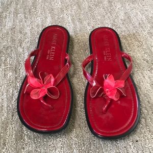 Anne Klein Red Flip Flops